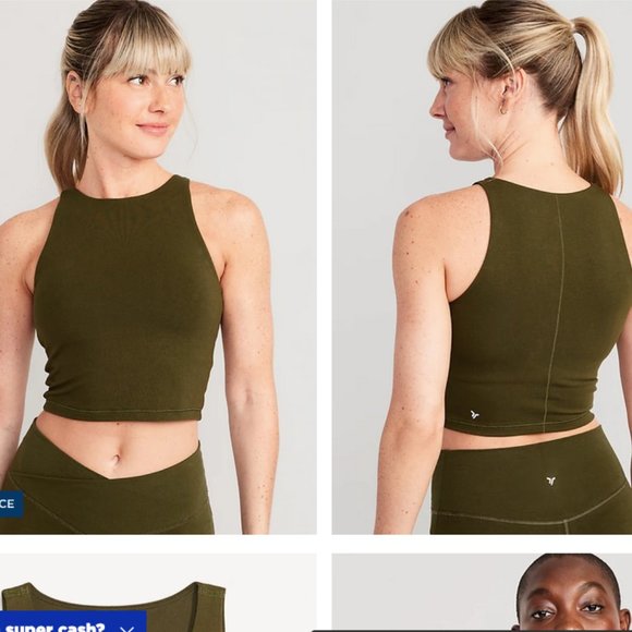 4 Old Navy Light Support PowerChill Longline Sports Bra for Women Medium - Picture 5 of 9